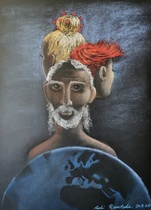 Kasvoja karanteenista /toukokuu 2020 /40x30