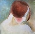 Jäljennös H. Schjerfbeck / Punatukkainen tyttö 30x30 v. 2019